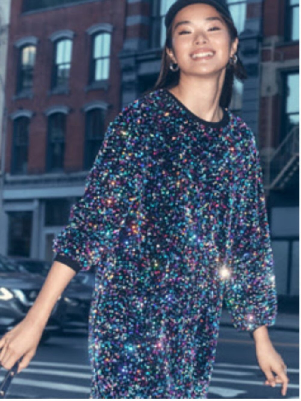 Anthropologie Velvet Sequin Mini Dress